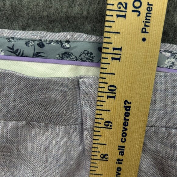 Murano Baird McNutt Alex Linen Blend Slim Fit Pants Men's Size 28 X 32 Lavender - Picture 9 of 12